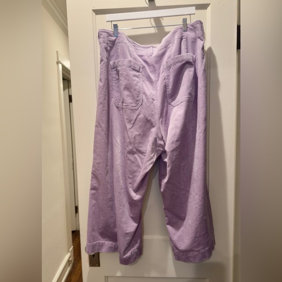 Anthropologie, Maeve: The Collette Lavender Cropped Corduroy Pants - Picture 4 of 5